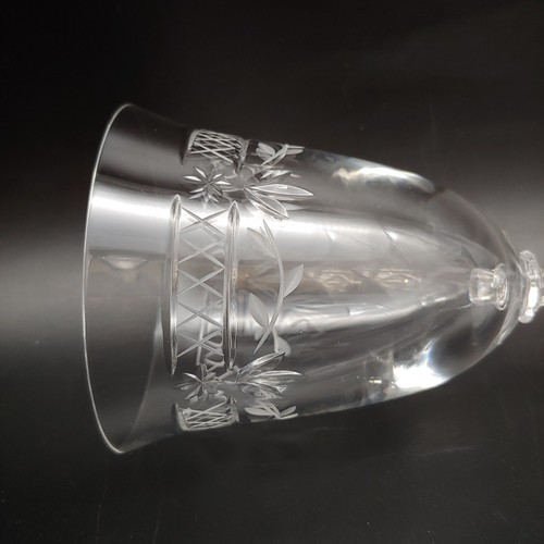 2 Royal Doulton Wellesley Clear Water Goblets - 8 3/8" vtg Cut Crystal EUC - Picture 5 of 13