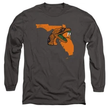FAMU Adult Long Sleeve T-Shirt Rattlers State Shape, Charcoal, S-3XL