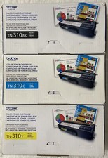 Brother TN-310 Black Cyan Yellow Toners TN310BK TN310C TN310Y Sealed Retail Box
