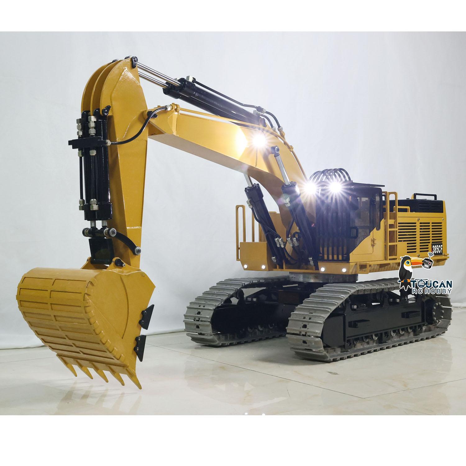 1/8 Giant Metal RC Hydraulic Tracked Excavator 385CF Heavy Duty Diggers ...