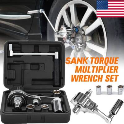 1/2'' Torsional Torque Multiplier Wrench Lug Nut Remover 17 19 21 Tire Change USA