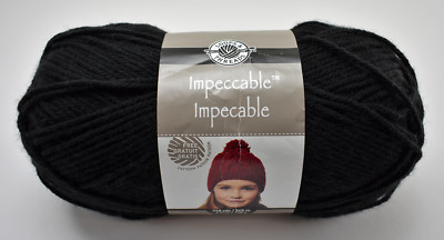Loops & Threads Impeccable Medium Weight Acrylic Yarn - 1 Skein Color Black