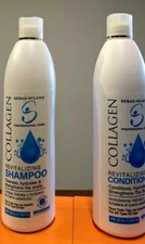 Set 32 oz shampoo and conditioner Sebas Milano de COLAGENO. 