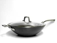 *SIGNATURE CALPHALON* NONSTICK 13" WOK & LID 155 13" 33 CM WILLIAMS SONOMA EUC