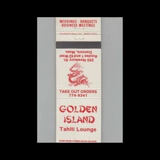 Matchbook Cover Chinese Restaurant Golden Island Danvers MA