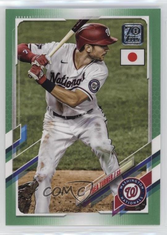2021 Topps Japan Edition Jade Green 24/75 Trea Turner #187 10z2