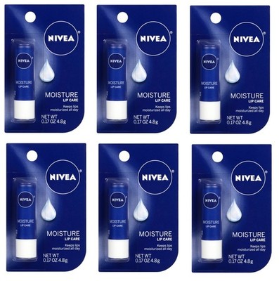 BL Nivea Lip Care Moisture 0.17oz X 6 Pieces