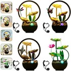 Tabletop Water Fountain USB Powered Tabletop Fountain with Natural Rocks BrnCK