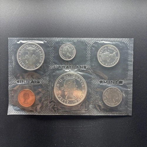 1964 Canada Proof-Like Silver 6 Coin Set Royal Canadian Mint RCM Dollar -See Pic