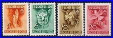HUNGARY 1939 GIRL SCOUTS  SC#551-54 MNH RELIGION (HBX)