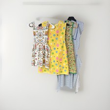 Lot Of 4 Adorable VTG Aprons Paint Smock; 3 Adult Aprons And One Child Sized