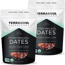 Organic Medjool Dates 3 lbs Pack of 2 Soft Chewy Sweet Caramel Flavor
