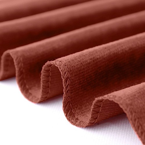 TERRACOTTA 90"x132" Premium Velvet Rectangular Tablecloth Wedding Party Linens - Picture 8 of 8