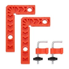 2Pcs Corner Clamp 90 Degree Right 3 Inch Angle Clamp Set, Orange