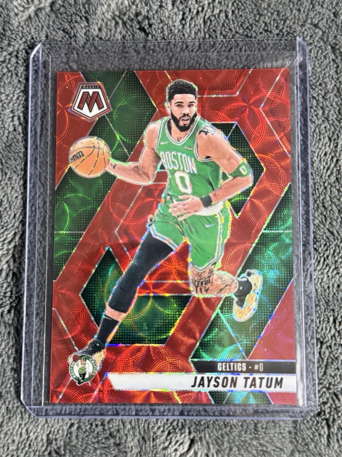 2024 Panini Mosaic Jayson Tatum International Red Scope /75 #188 Boston Celtics