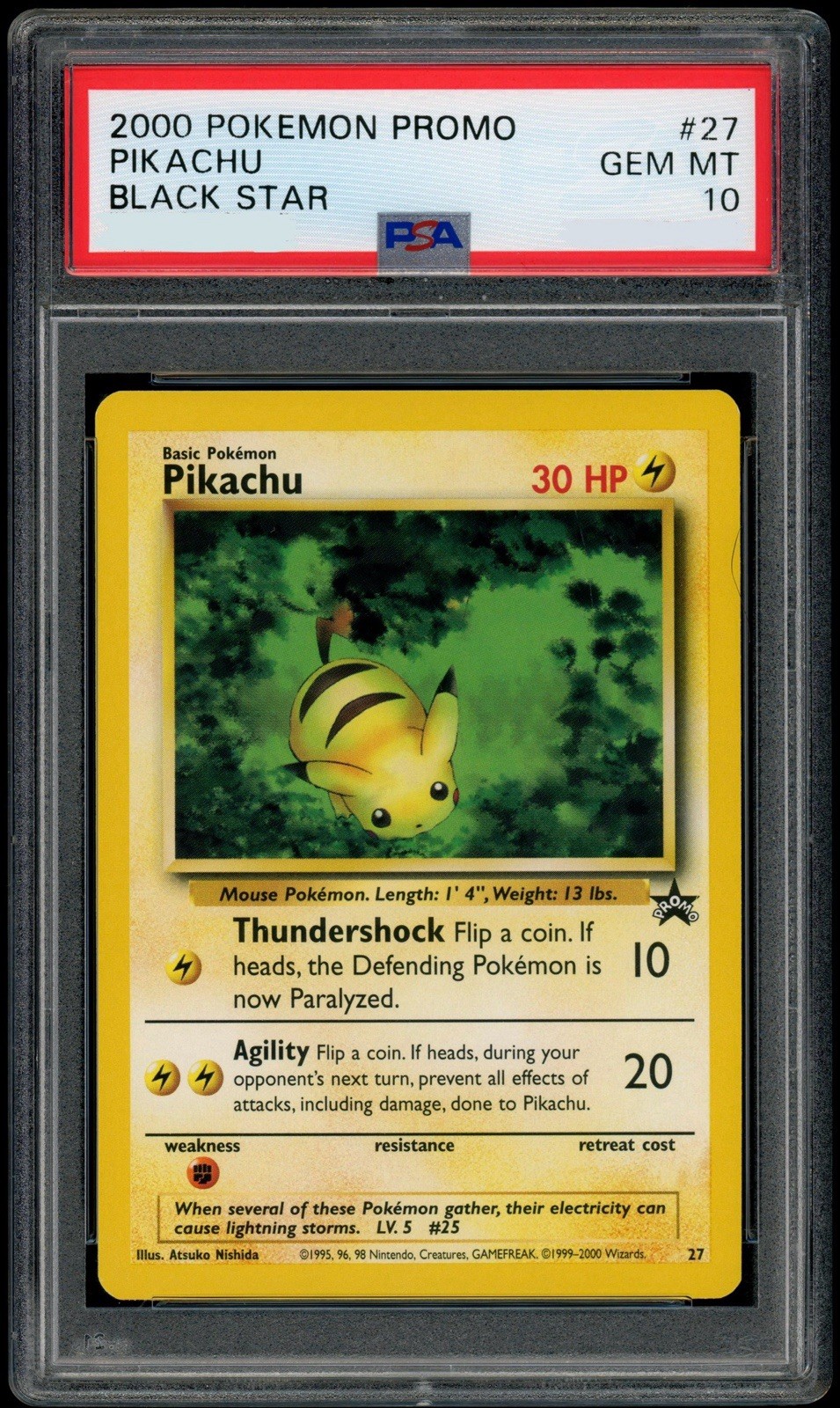 PSA 10 Pikachu #27 Black Star Promo 2000 Pokemon Movie Theatrical Release