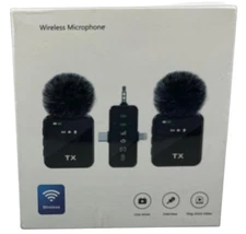 Wireless Lavalier Microphone PQRQP 3 In 1 For iPhone/Android/Camera