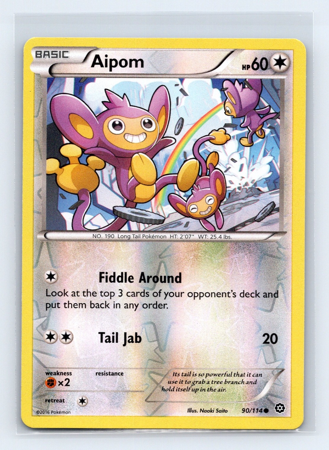 Aipom Common Reverse Holo XY - Steam Siege 90/114 LP