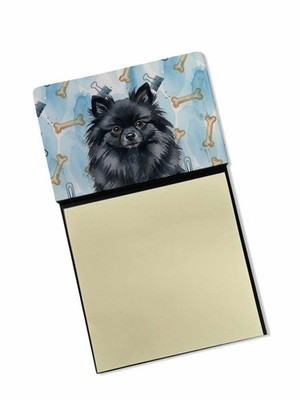 Caroline's Treasures Black Pomeranian Watercolor Sticky Note Holder