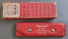 Starrett S167A Radius Gage Set 1/32" - 17/64" by 64ths with Case & Box, Complete