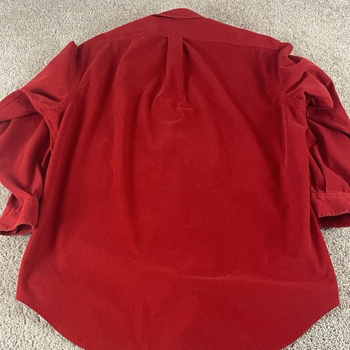 Polo Ralph Lauren Vintage Corduroy Shirt Men’s Large Blake Button Front T291 - Picture 2 of 11