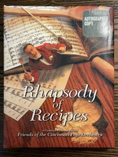Rhapsody of Recipes Friends Cincinnati Pops Orchestra Cookbook Autographed : VG
