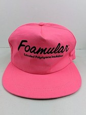 Vintage USA Made Foamular Polystyrene Insulation Neon Trucker Hat Snapback Cap