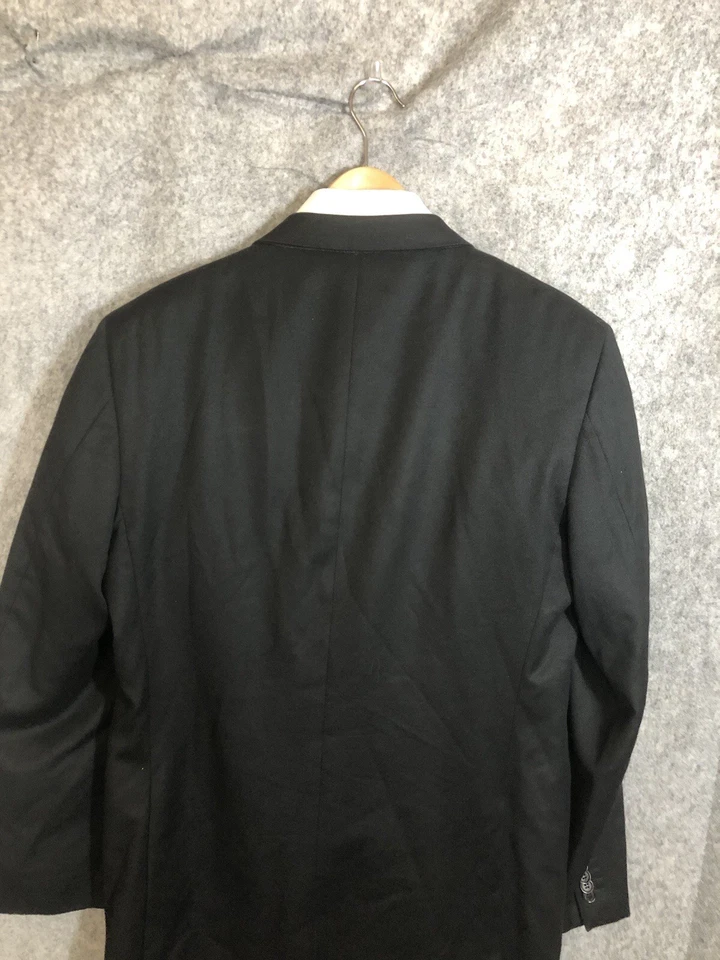 Blazer Cerruti Hombre 42R Negro 100% Cachemira Italia Negocios Carrera Informal Foto 4 de 4