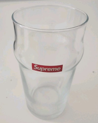 SS13 Supreme Pint Glas klar klein rot Box Logo Accessoire Vintage 2013 Bier - Bild 1 von 10