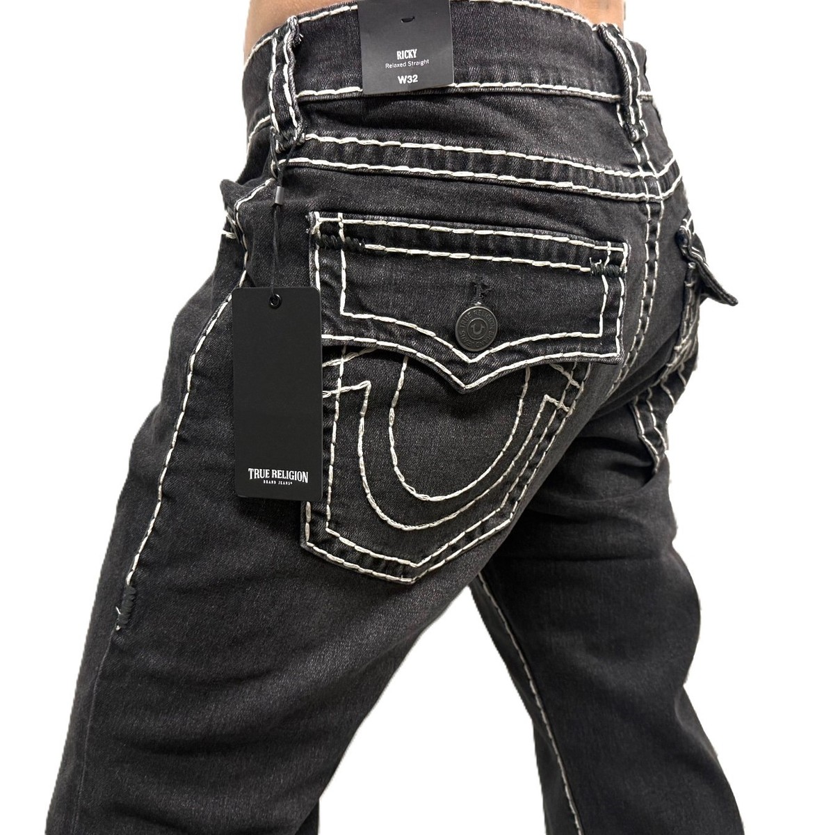 True Religion Men's Ricky Relaxed Straight Super T Jeans - 105257