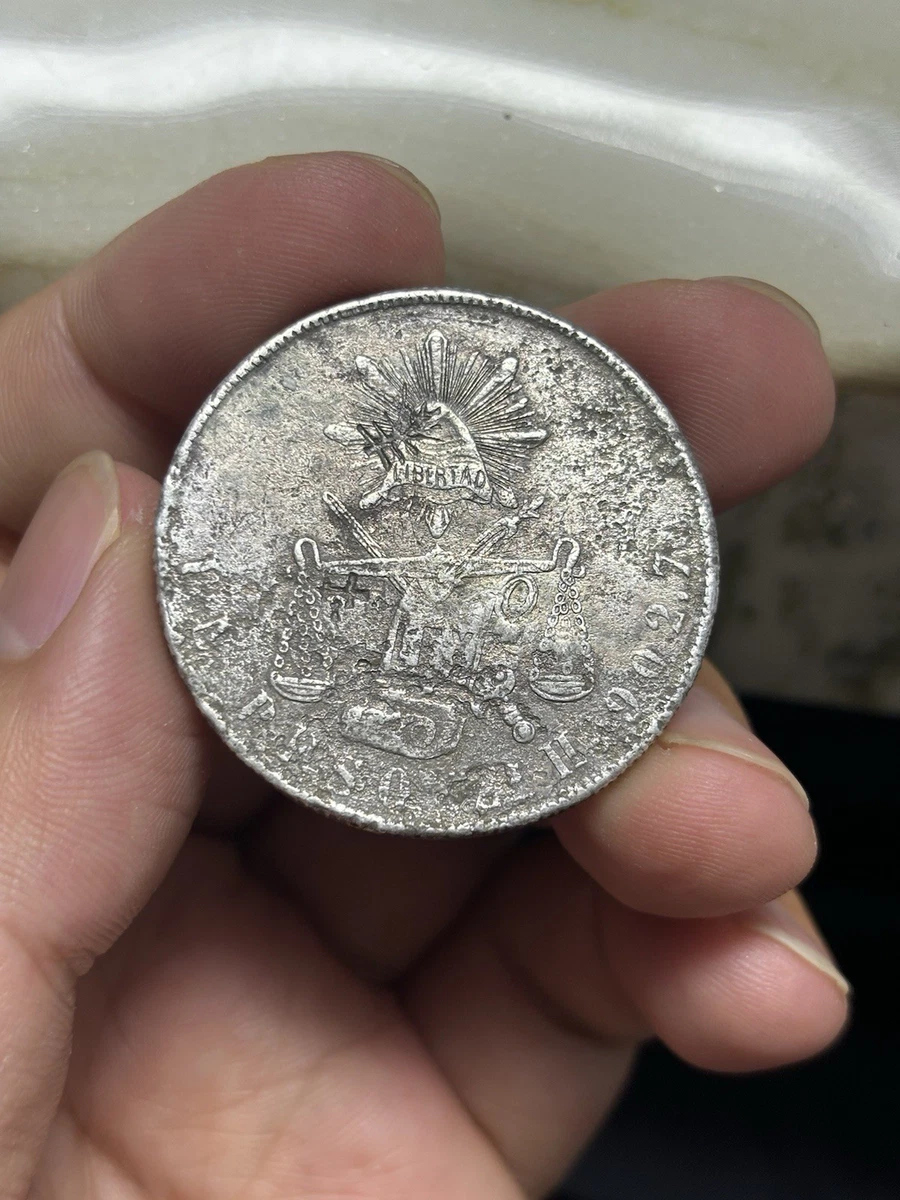 Circulated 1872 Year Second Republic of Mexico Coins (1867-1905