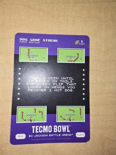 Dog Gone Streak 2026 Bo Jackson Battle Arena Tecmo Bowl Play Card SSP #PL7