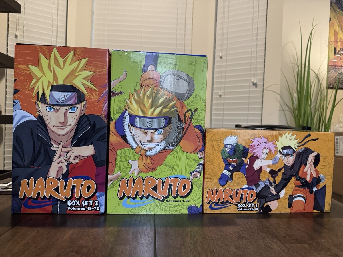 Naruto Box Set 1.2.3Volumes 英語版3BOX全巻セット Naruto Graphic Novels Box Set 3: Volumes 49-72 with Premium