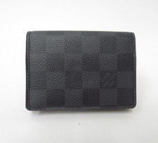 Auth LOUIS VUITTON Damier Graphite Enveloppe Carte de Visite Card Case F 52780