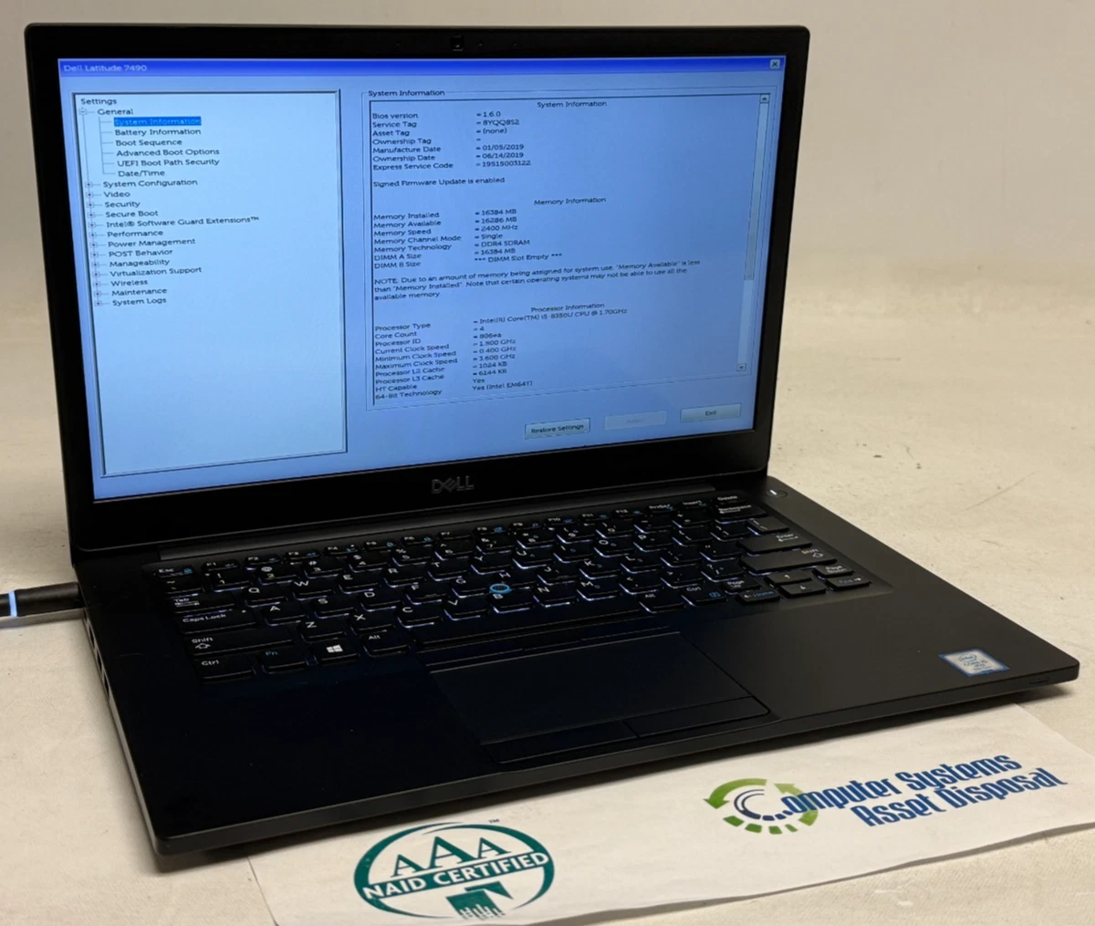 Intel Core i5 8th Gen. 16 GB RAM PC Laptops & Netbooks 256 GB SSD