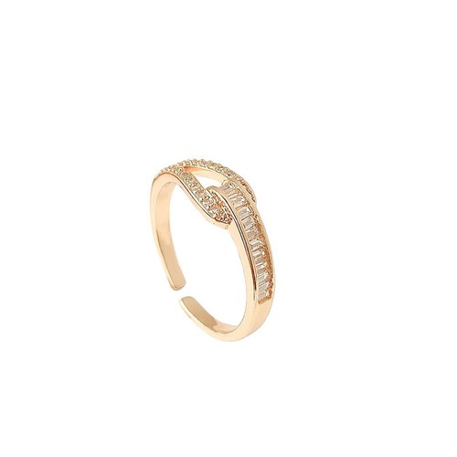 Dynamic Knotting Zircon Ring with 3D Printed Structure for Unique Look - Picture 2 of 5