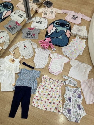 20 Teile Kleiderpaket Gr. 62 - 68 Zara Next H&M Disney + Stitch Teppich & Angel
