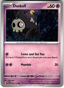 Duskull 035/131 Prismatic Evolutions Common