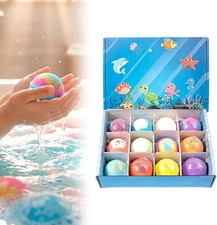 Ocean Toy Bath Salt Ball Sleeve Box Bath Bombs - 2026 New 12-Pack Bath Bombs