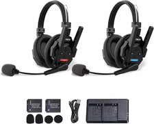SYNCO XTALK XMAX2 Dual Ear Wireless Intercom Headset Communication System 1640ft