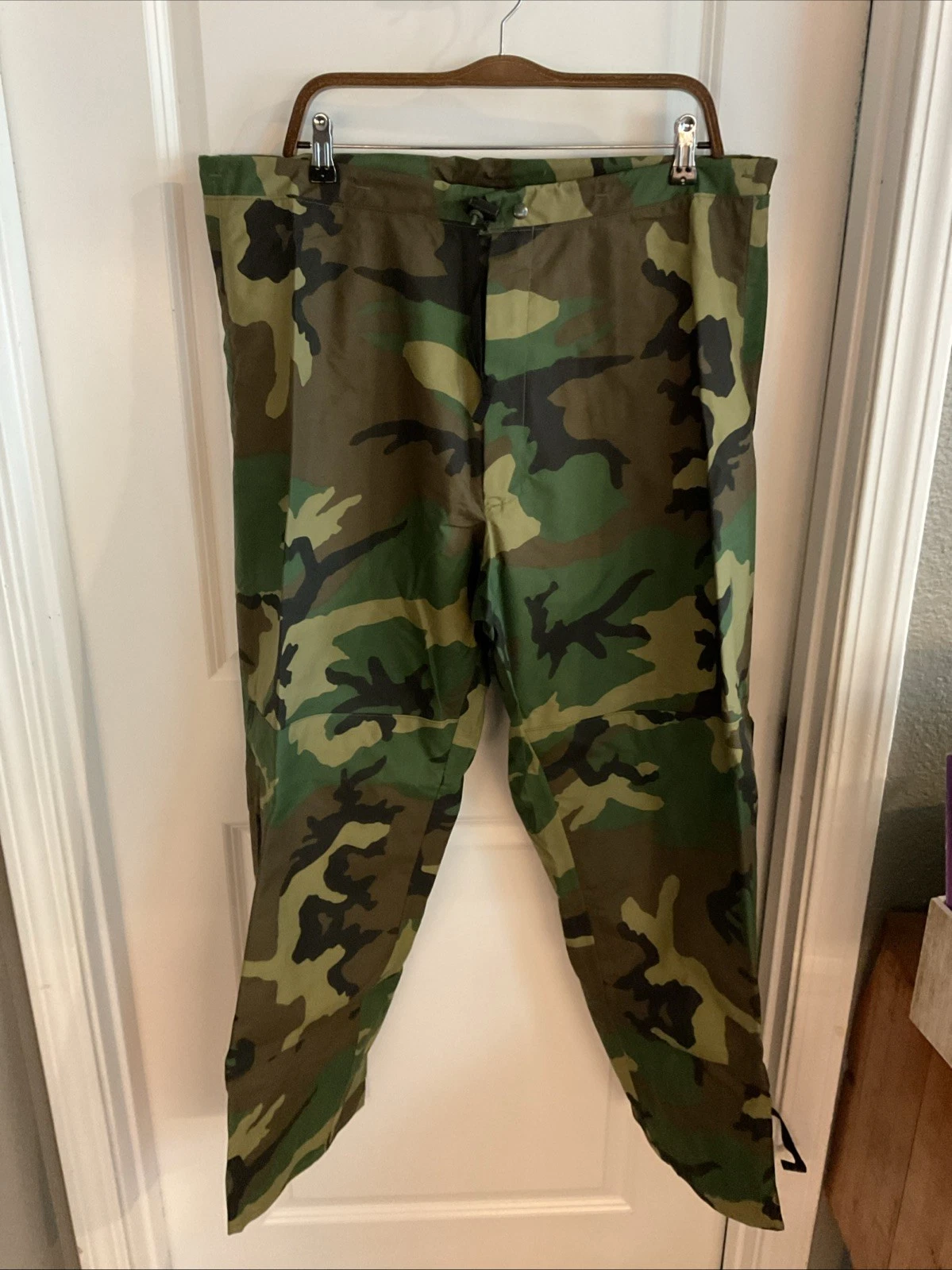 Trousers Cold Weather Waterproof Military Pants - Green Camouflage - Large Reg