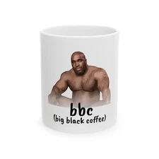 BBC (Big Black Coffee) - Barry Wood Meme Mug, gag gift, Ceramic Mug