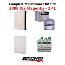 2008 Kia Magentis 2.4L Complete Cabin, Air & Oil Filter Kit (5W-30)