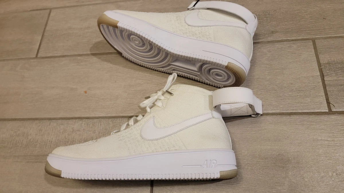 Preços baixos em Nike Air Force 1 Ultra Flyknit Mid White | eBay