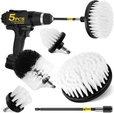 Holikme 5Pack Drill Brush Attachment Set-Car Interior Detailing Kit，Power Scru