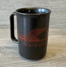 Frank Lloyd Wright Taliesin West Coffee Mug Black Red Speckled Made In England