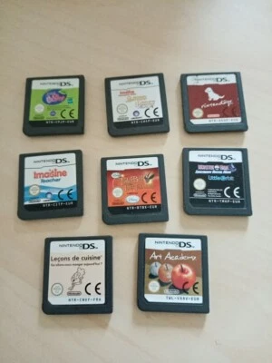 gros lot 8 Jeux Nintendo Ds 3DS 2DS/petshop-art academy-nintendogs-teacher.. - Photo 1/4