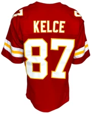 CUSTOM UNSIGNED TRAVIS KELCE RED JERSEY XL