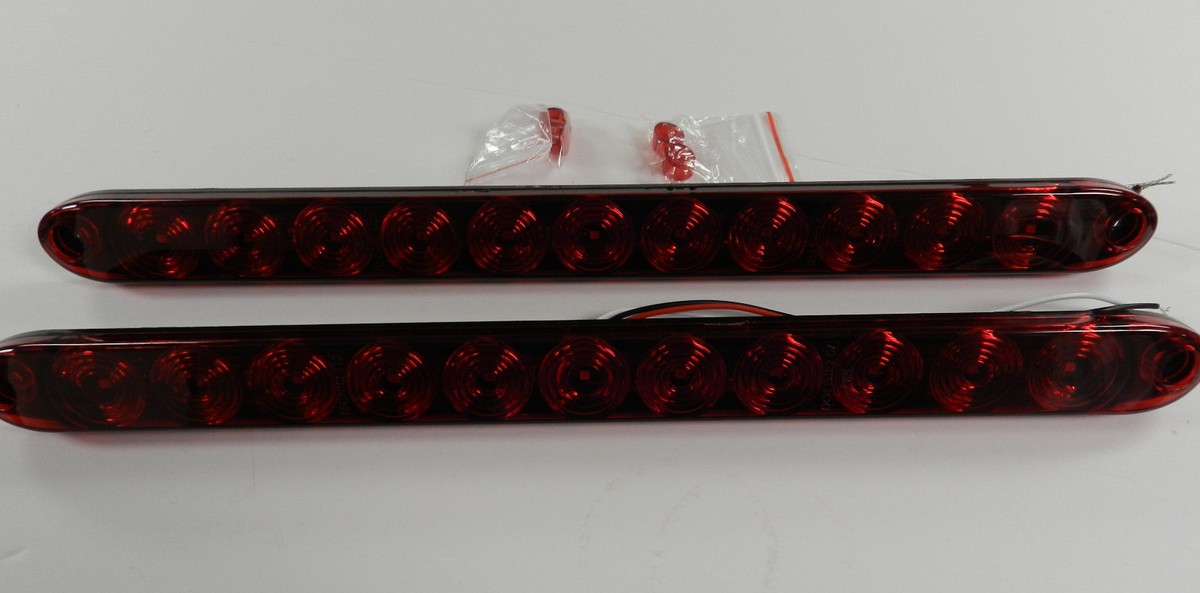 4 In Round Red LED Stop Turn Tail Lights Brake Trailer Lights - Foto 3