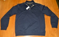 Brooks Brothers Cotton Half Zip Pullover Sweater Navy NWT $128